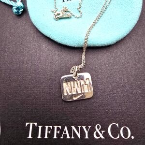 Tiffany & Co. Sterling Silver Nike Women's Marathon I RUN TO BE Necklace 18"